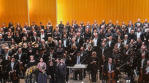 Falletta on Kleinhans Stage with 200 Performers for the Mahler Concert